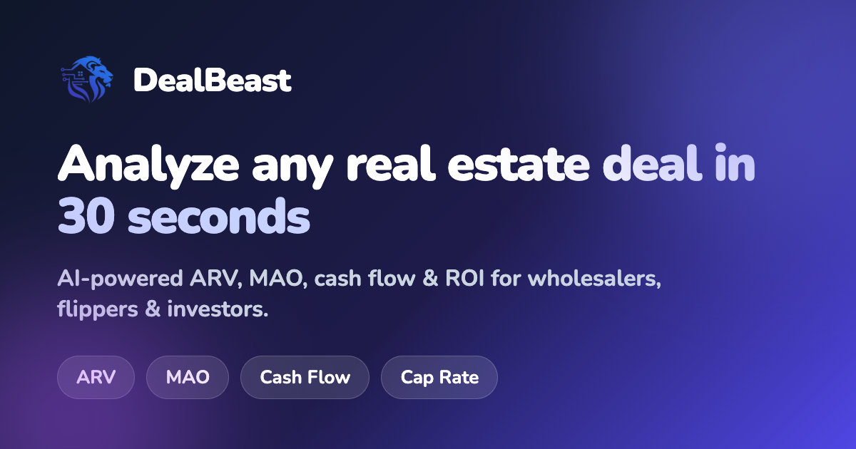 DealBeast - AI Real Estate Deal Analysis in 30 Seconds